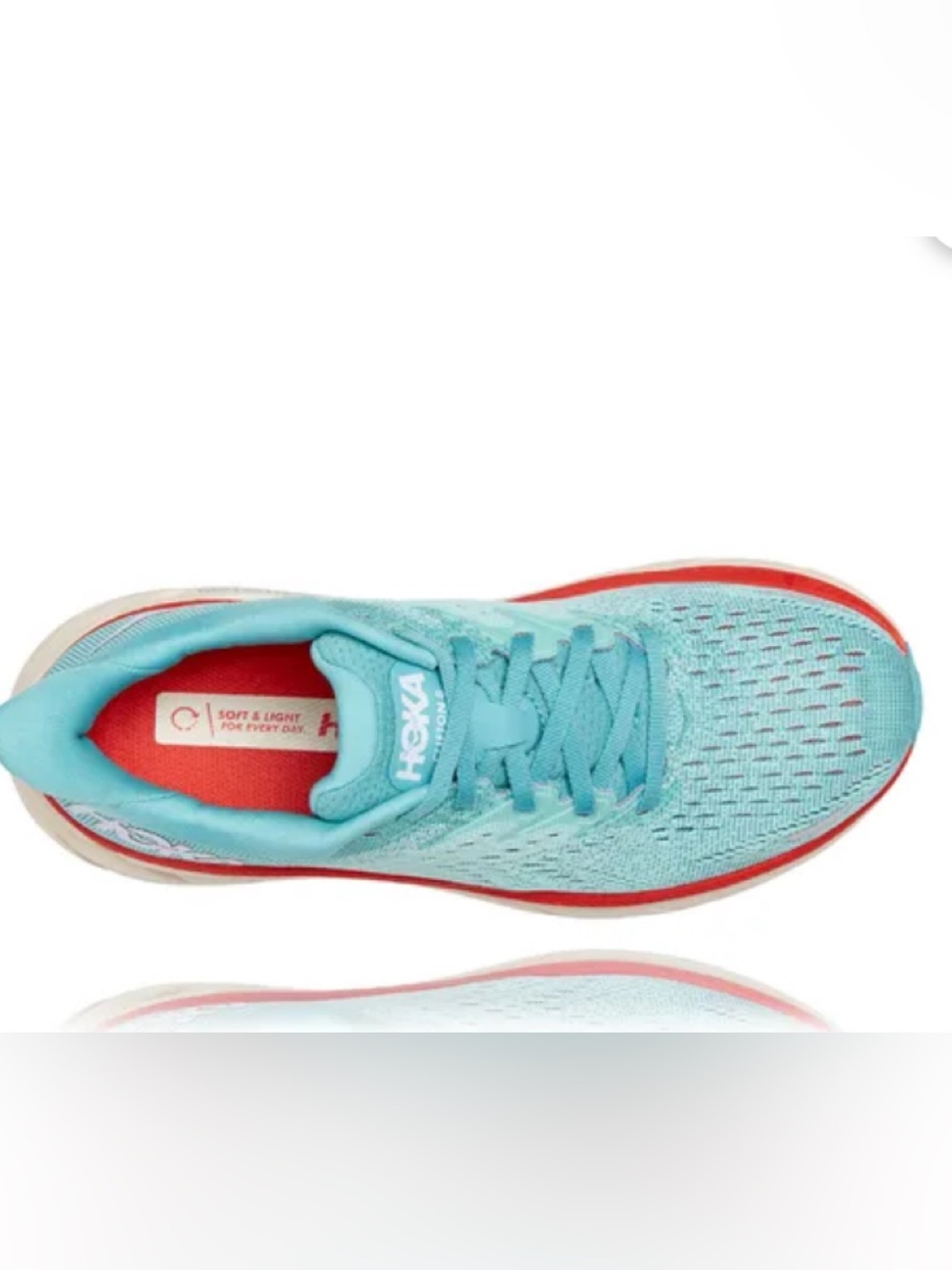 Hoka One One Clifton 8 sneakers in the "Aquarelle" teal